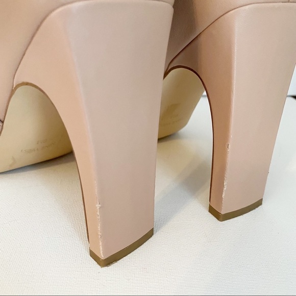 Nine West Quitit Light Natural Pearl Trim Ankle Boots - 9 - Picture 9 of 16